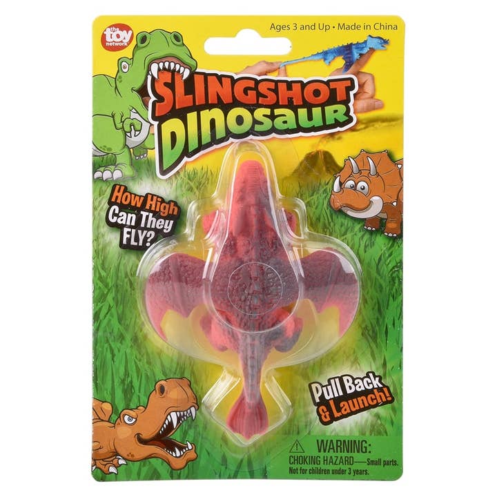 La Luna Bella - Toys - Wholesale Classic Toy - Kids - 4.33" Slingshot Dinosaur 24ct - LLB Toys