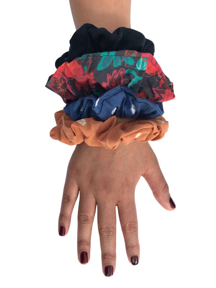 zero-waste handmade scrunchies for wholesale by milo+nicki