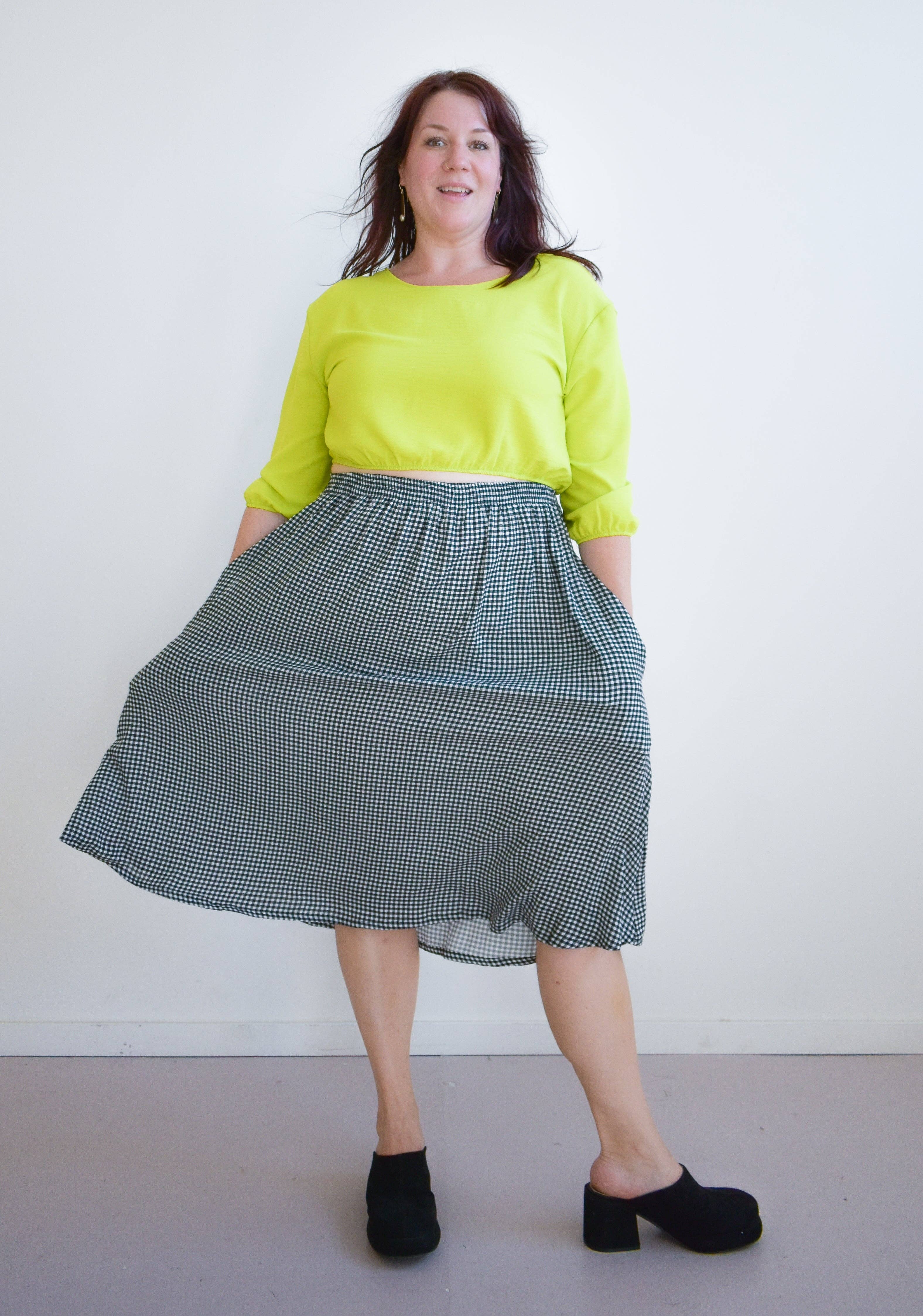 Altar - Wholesale Skirt - Women's - Eva Midi Gingham Skirt2