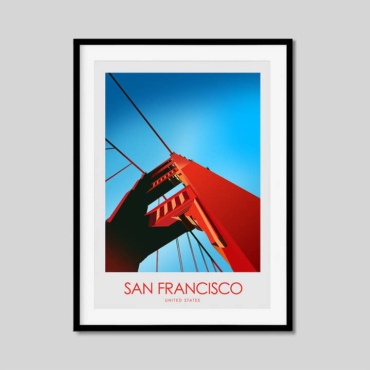 Studio Inception – wholesale Art print – San Francisco Bridge Minimalist Print6