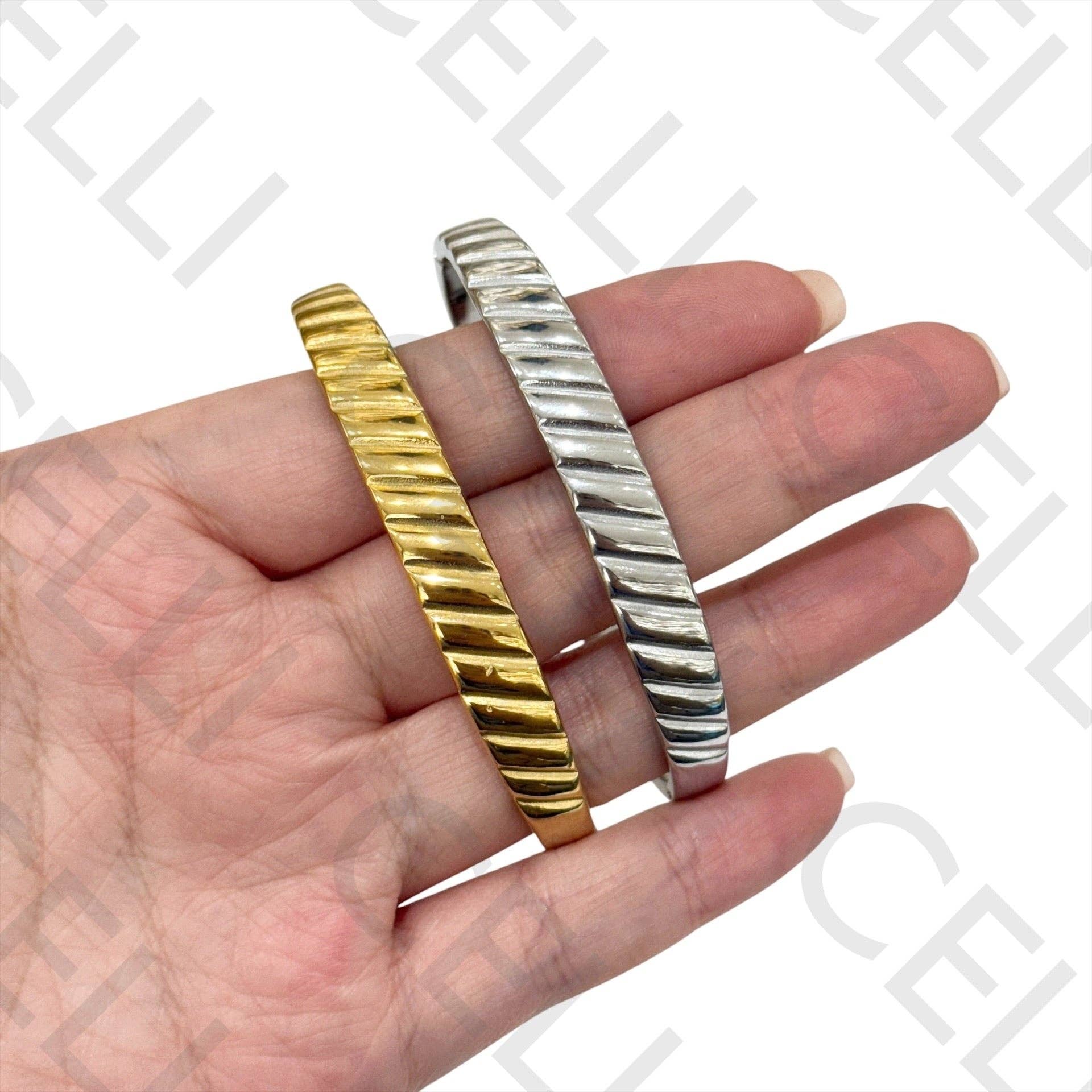 Celli Biju - Wholesale Cuff Bracelet - Steel Bracelet - crafted2