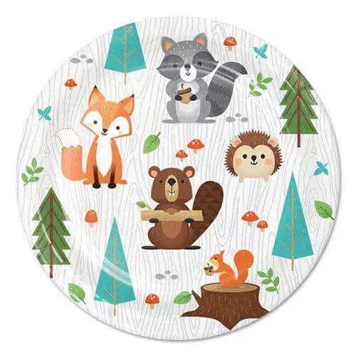 Party Expo, LLC - Wholesale Disposable Plate - 7" Woodland Animals Paper Plates (8ct)0