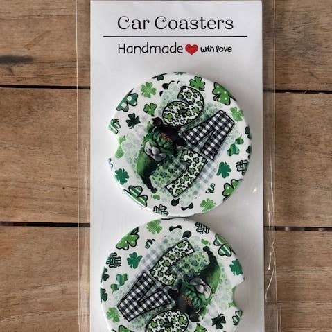 LOVE Ceramic Car Coaster for wholesale by TopShelf Designs LLC