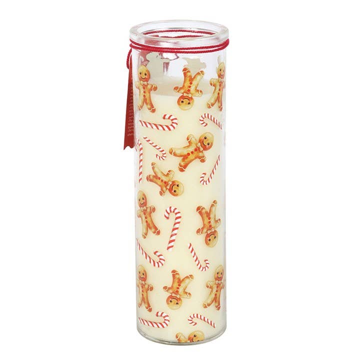 Something Different Wholesale - Wholesale Jar/Filled Candle - Candy Cane Warm Gingerbread Christmas Tube Candle2