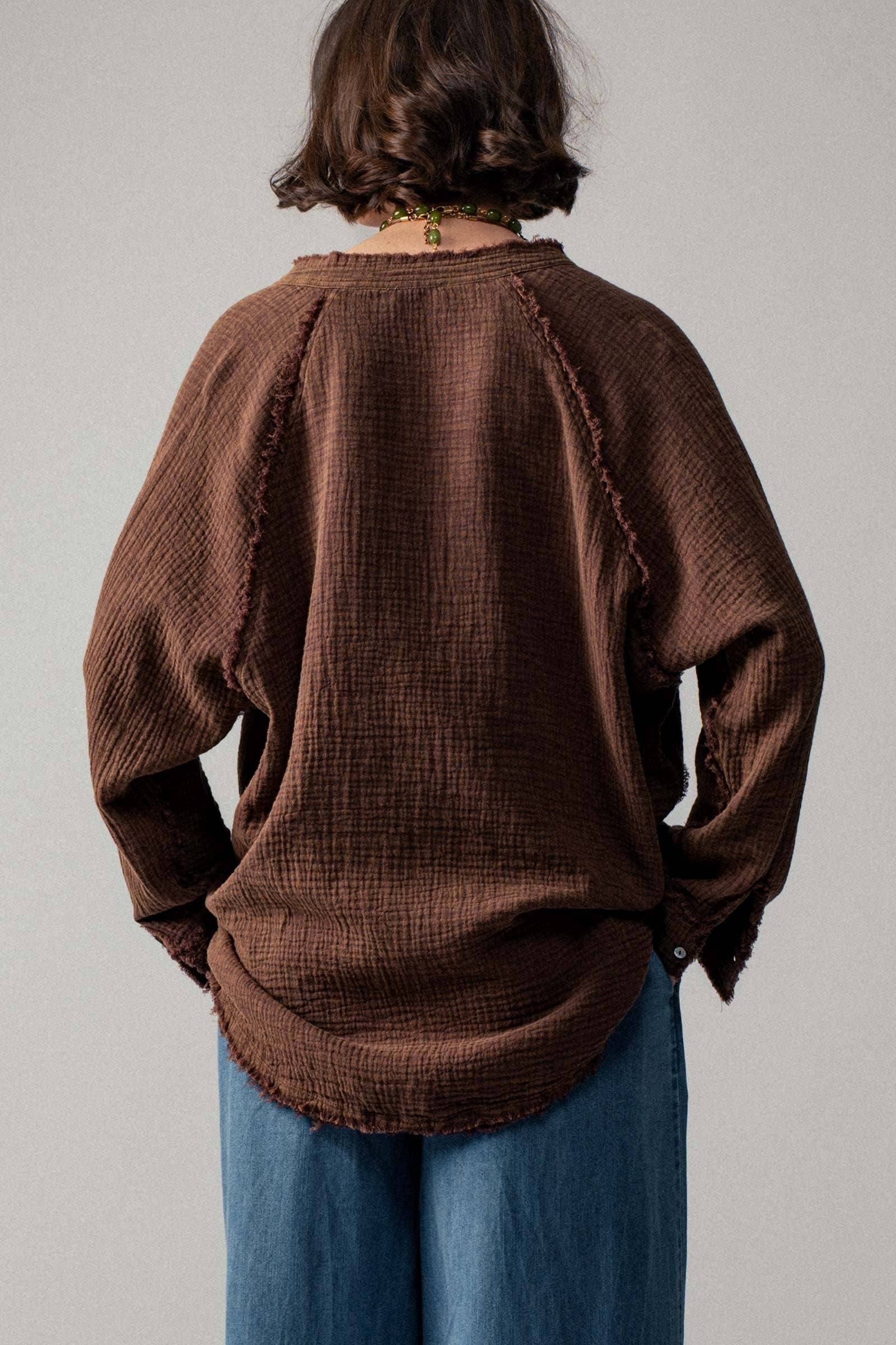 Fashion Week - Wholesale Button Down Shirt - Women's - The Willow Gauze Relaxed Shirt20