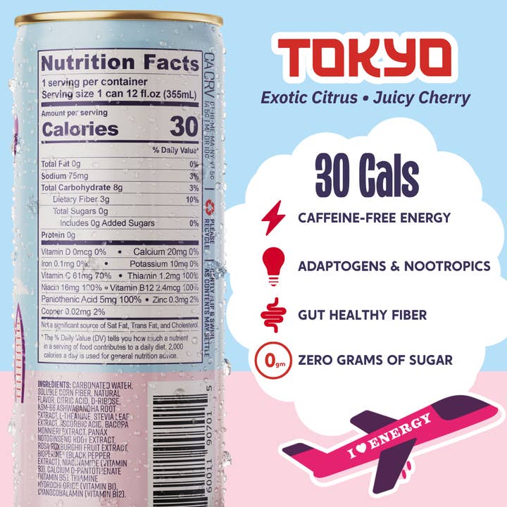 AVVIKA - Wholesale Sports/Energy Drink - Caffeine-Free Energy Drink Variety Pack: Tokyo & LA Flavors