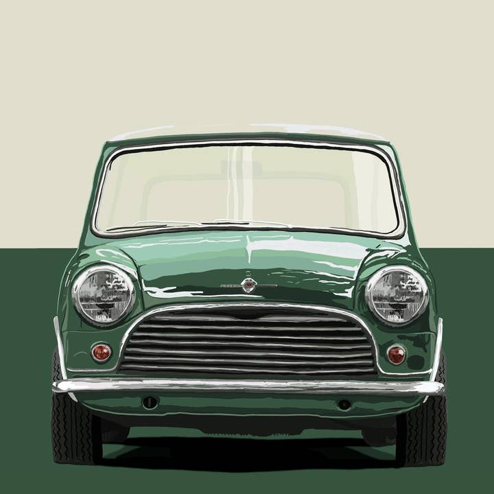 Illustrator maker – wholesale Art print – Mini Cooper S Art - Classic Mk1 Austin Mini Cooper S5