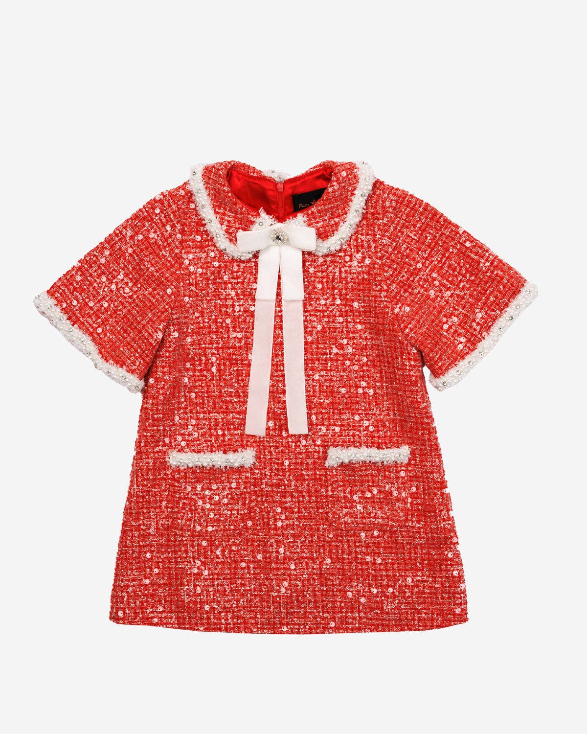 Red Chloe Tweed Garment Dress for wholesale on Faire0