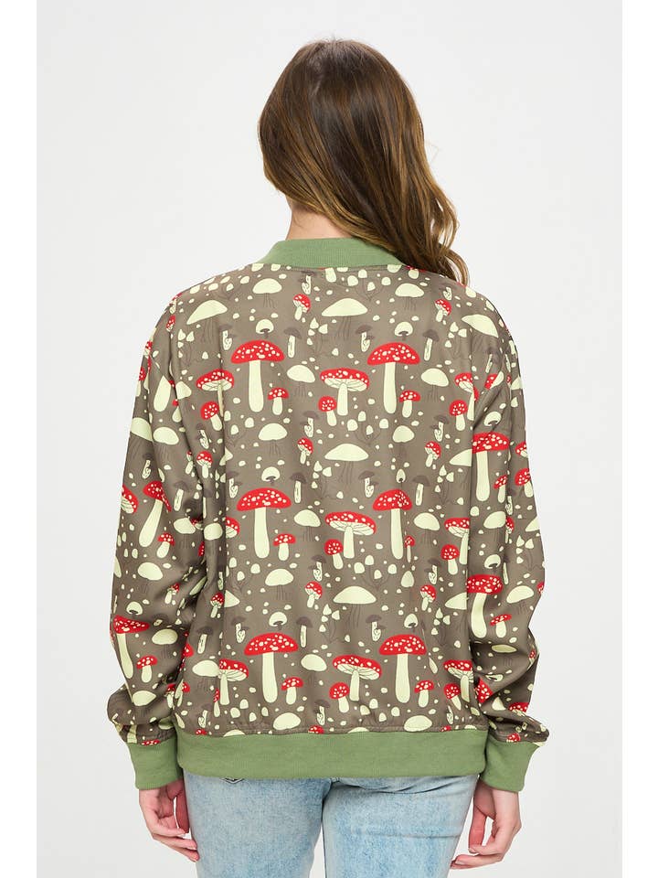 SM WARDROBE - Vendita all'ingrosso Bomber - Donna - GIACCA BOMBERT CON MOTIVO A FORMA DI FUNGO6