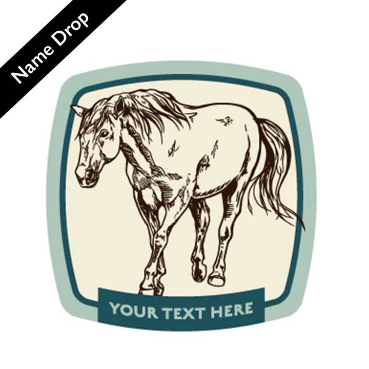 Counter Couture - Vente Autocollant - Autocollants de nom de cheval | Personnalisables