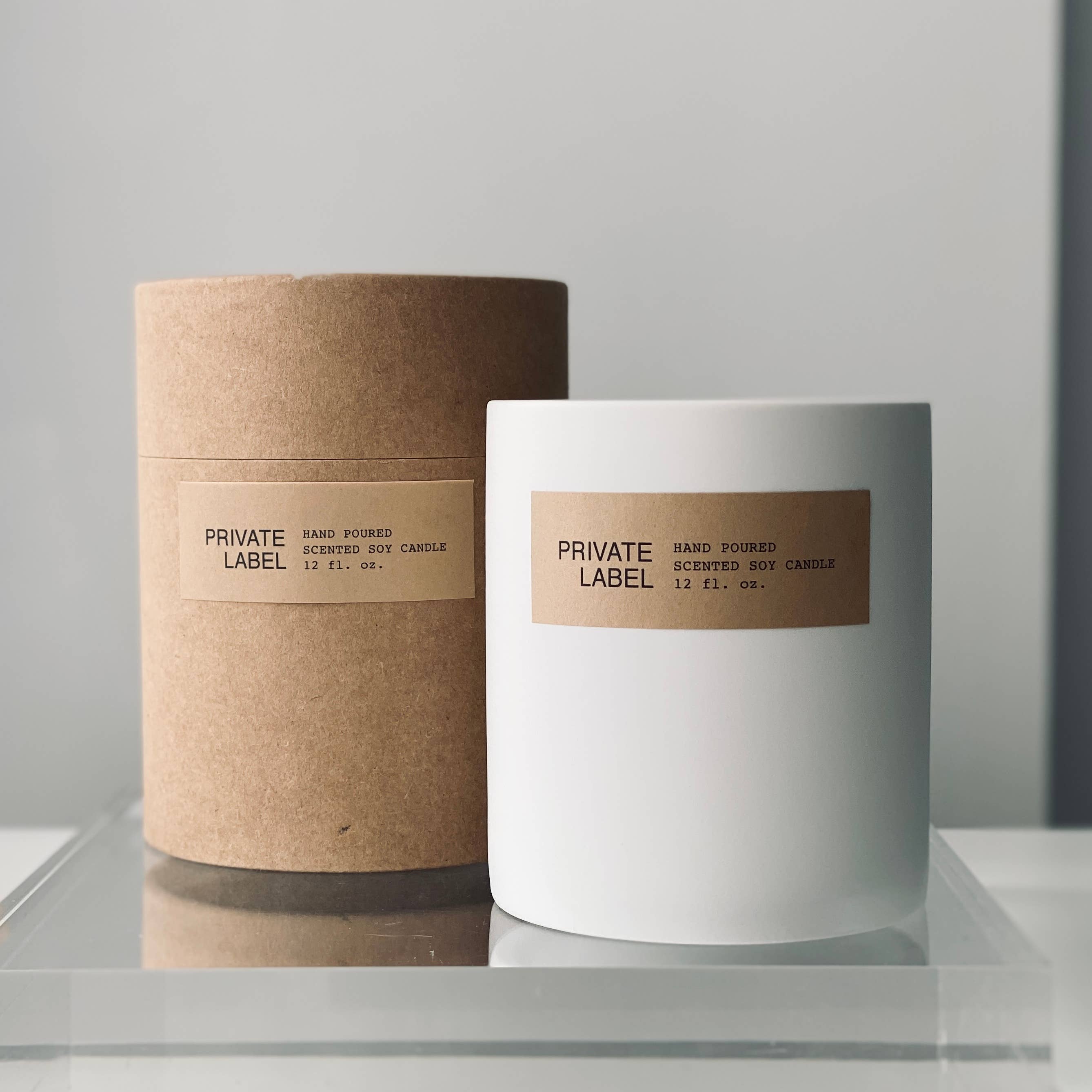 Atelier 880 - Wholesale Jar/Filled Candle - Private Label White Ceramic 12 oz Candles / Gift Box3