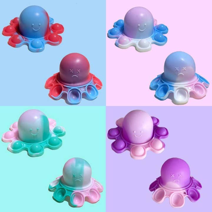 New Flip Octopus Octopus Pendant Silicone Anti-Stress Relief for wholesale by KiddieKickz