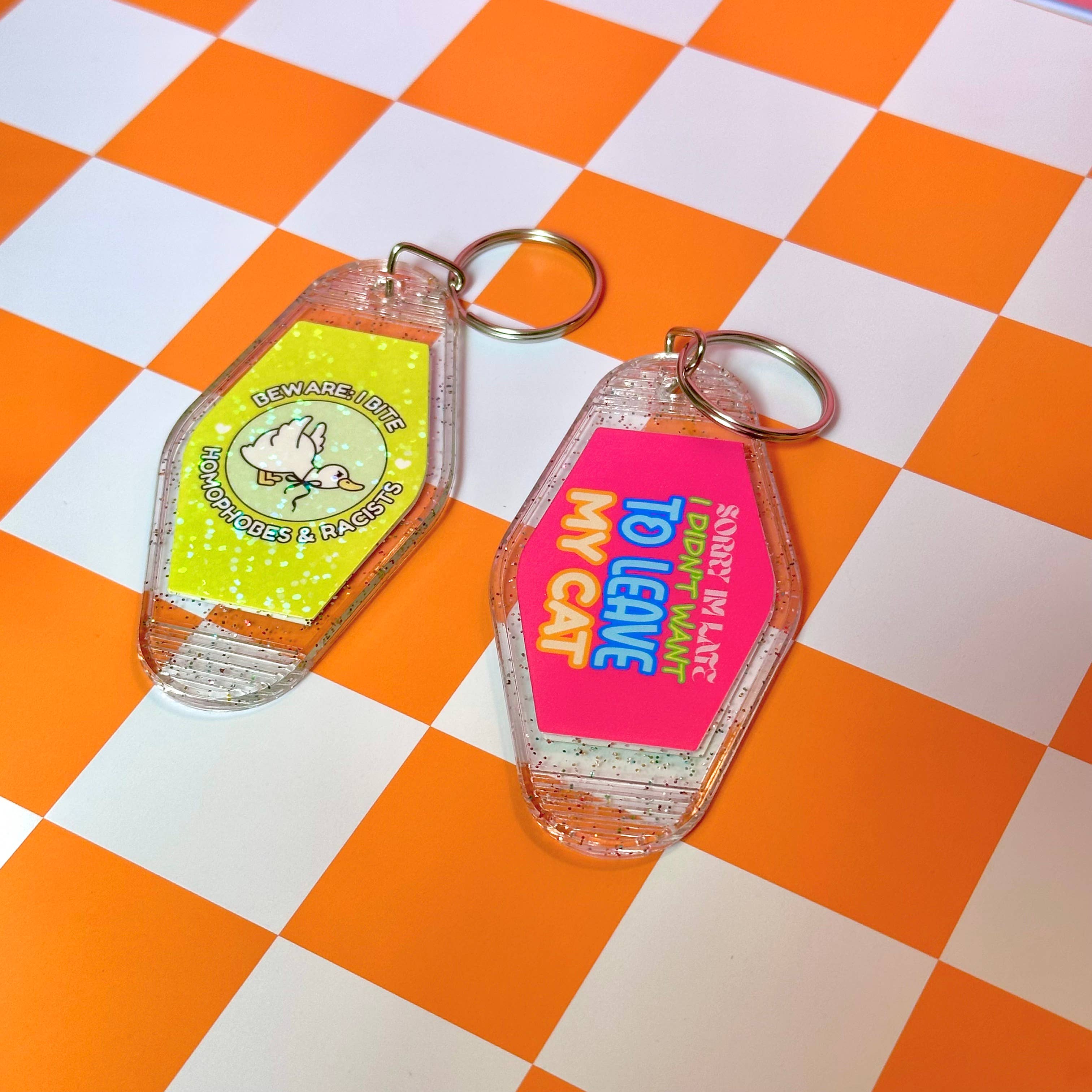 Stickers+ X Ashley Bexar - Wholesale Keychain - Women's - Funny Cat Mom Cats Witchy Motel Keychain Acrylic Keychain1