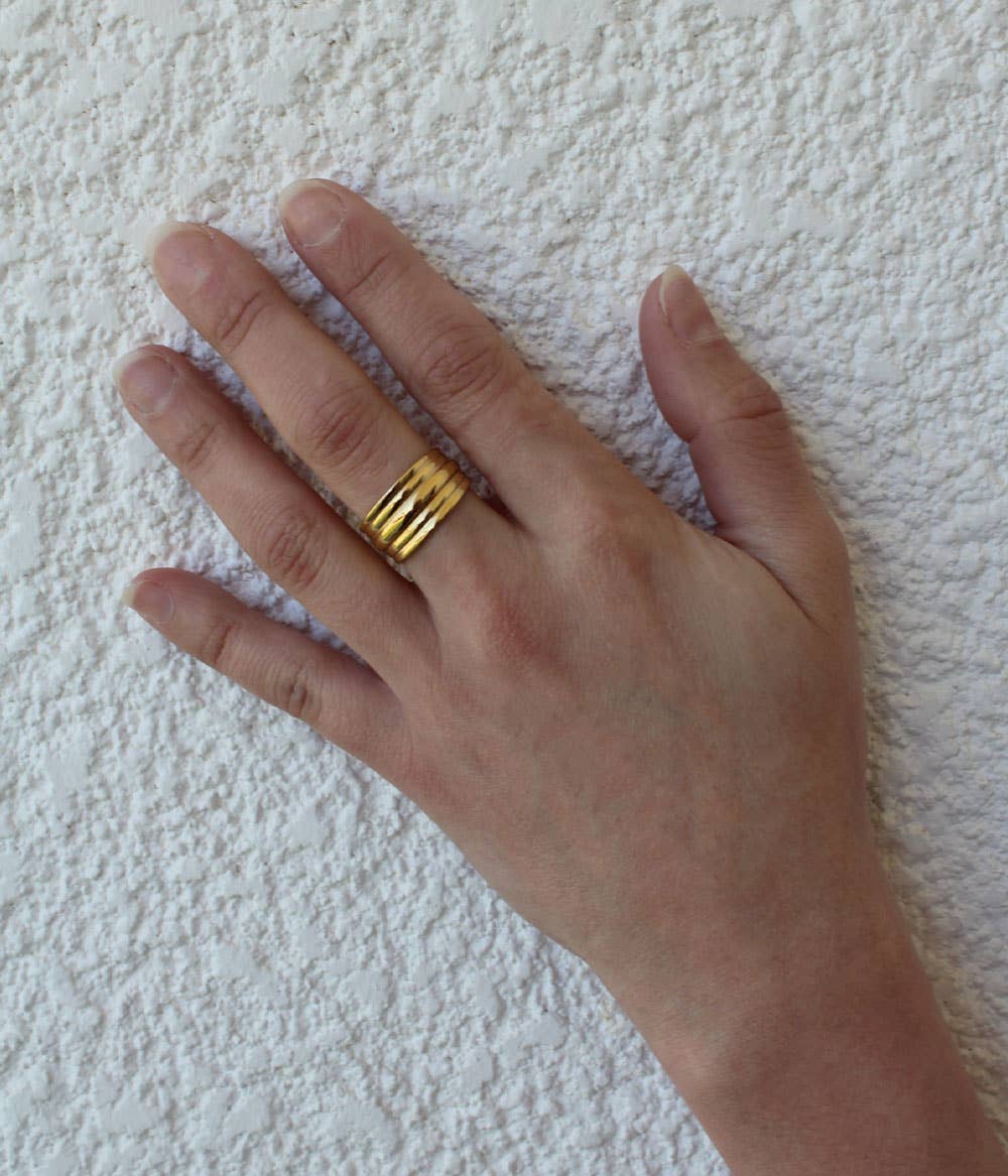 Caprice Paris - Wholesale Band/Stacked Ring - Cagliari gold ring | Handmade jewelry in France1