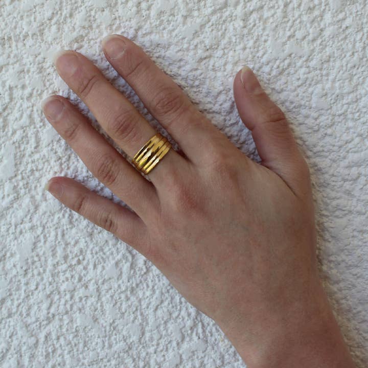 Caprice Paris - Wholesale Band/Stacked Ring - Cagliari gold ring | Handmade jewelry in France1
