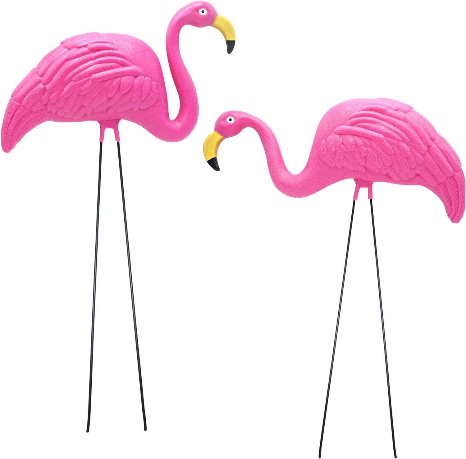 4E's Novelty - Wholesale Outdoor Ornament/Decor - 4E's Novelty Vibrant Pink Flamingo Yard Decorations – Set of 2 Lawn Ornaments for Tropical Flair0