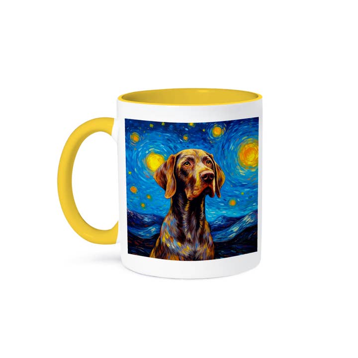3dRose - Wholesale Coffee Mug - 3dRose, German Shorthaired Pointer portrait in Post-Impressionism style, Mug