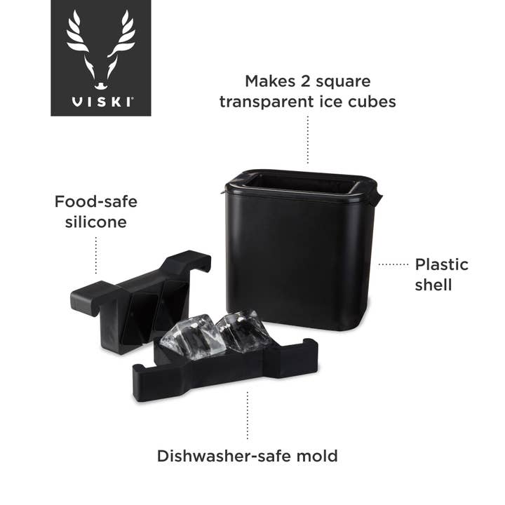 Viski - Wholesale Ice Tray/Mold - Glacier Rocks® Clear Ice Cube Maker by Viski
