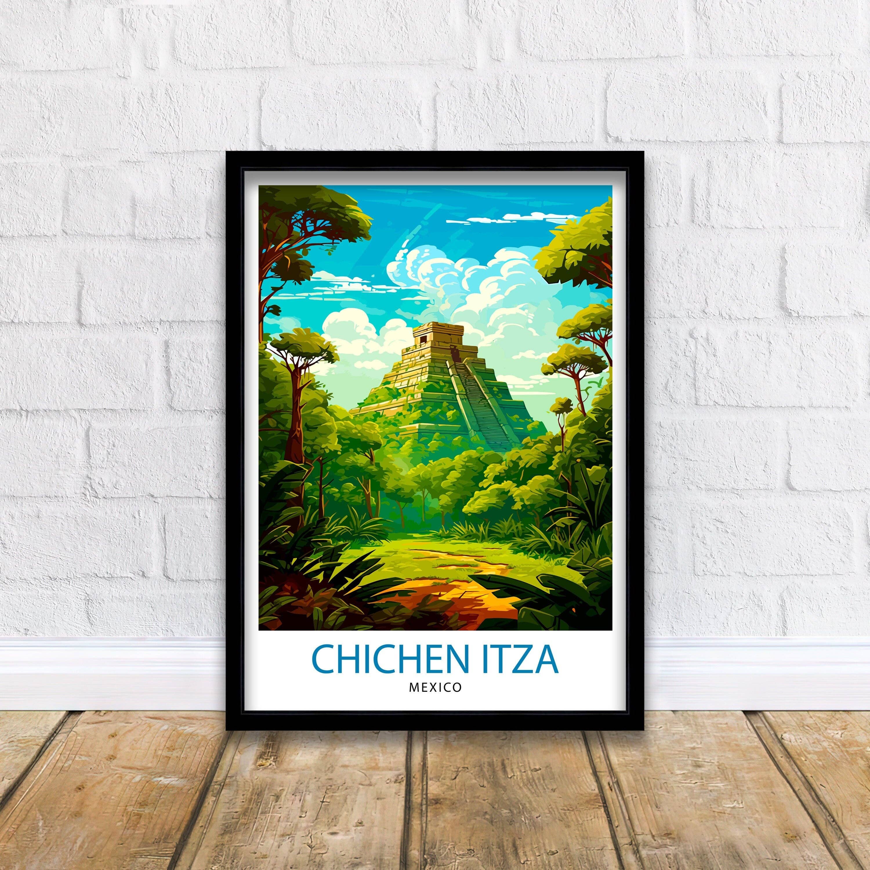 InkNPrintz – wholesale Poster – Chichen Itza Mexico Travel Poster Chichen Itza0
