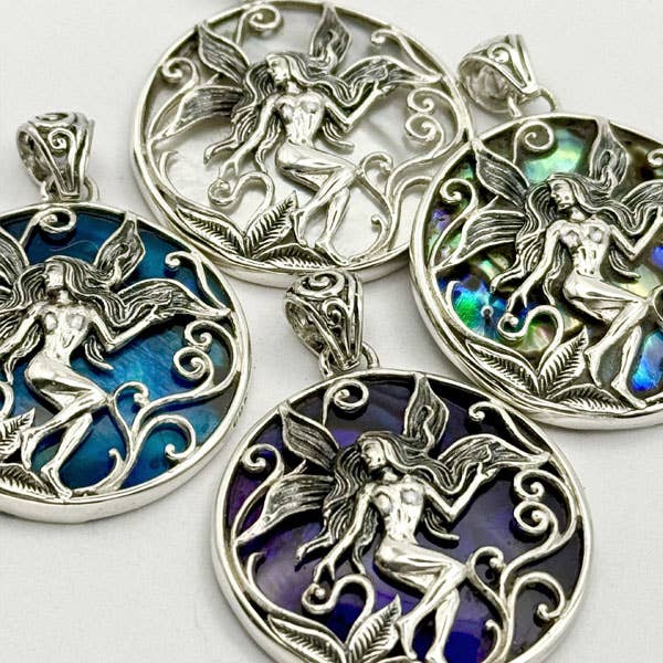Goddess Design Studio - Wholesale Jewelry Set - Sterling Silver Fairy Pendant, 30mm Pendant0