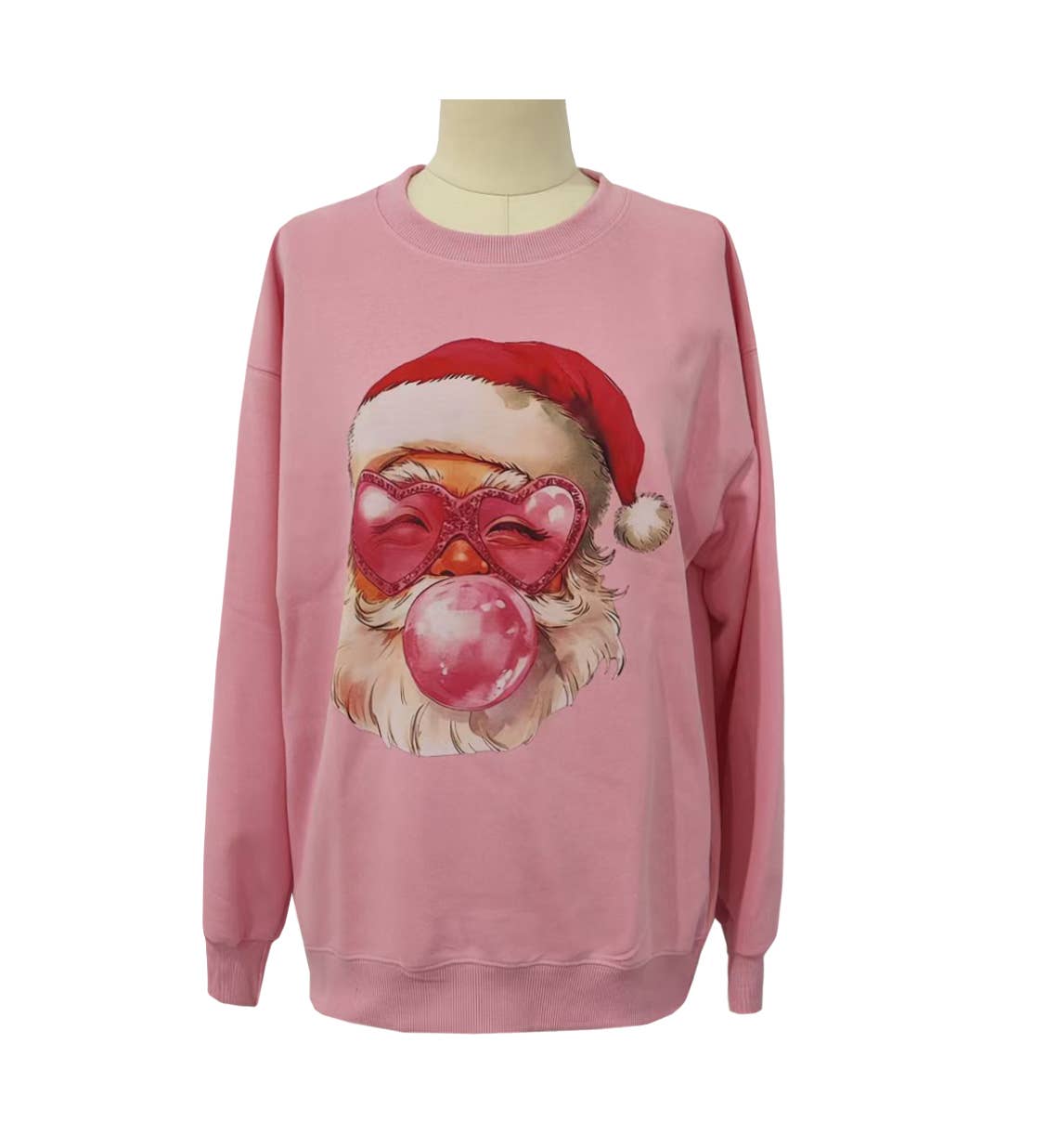 Rosa Clothing - Wholesale Sweatshirt - Women's - Merry & Bright christmas tree santa crew sweatshirt11