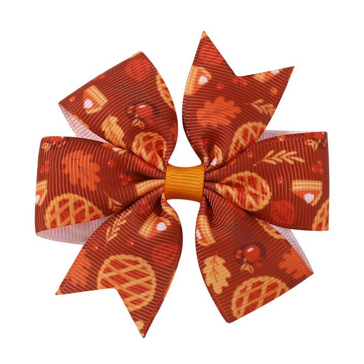 ACCITY - Wholesale Hair Clip - Kids - Thanksgiving Turkey Pumpkin Tail Hair Clip_CWAHA66811