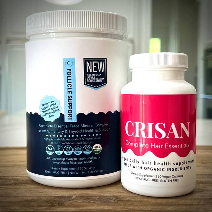 Complete Hair Follicle Support Supplement - Sea Moss, Saw Palmetto, Amla and more for Support of Dermal Papillae and Hydrolipidic Film for wholesale by CRISAN Beauty