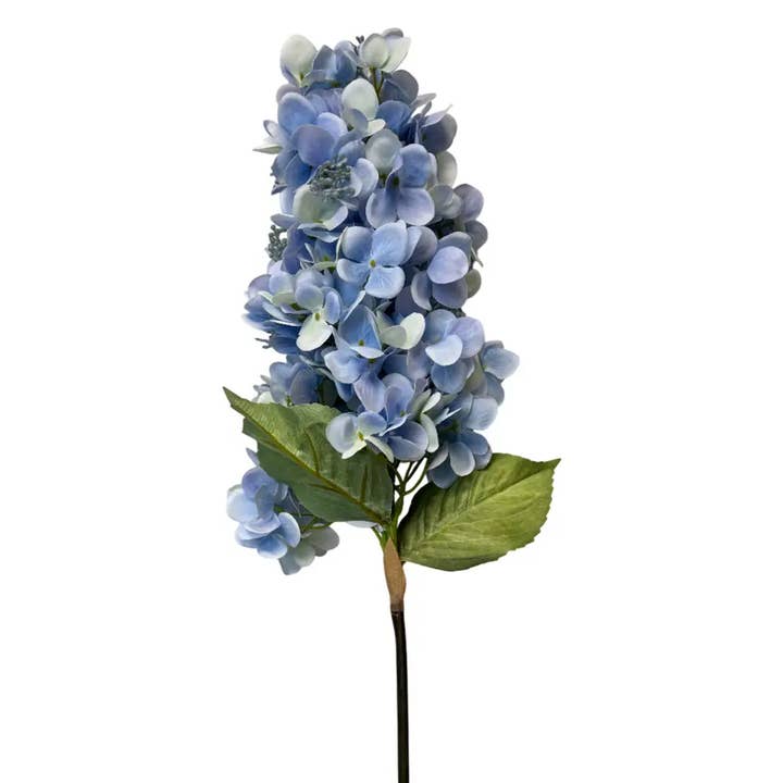 CMC Wholesale - Wholesale Artificial flowers - Cone Hydrangea Stem 34"- Blue/Cream0
