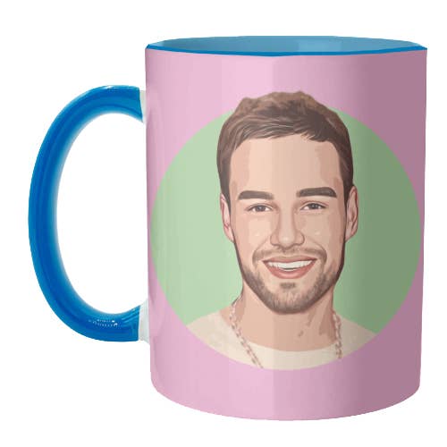 Mugs 'Smiling Liam' by DOLLY WOLFE for wholesale by ART WOW