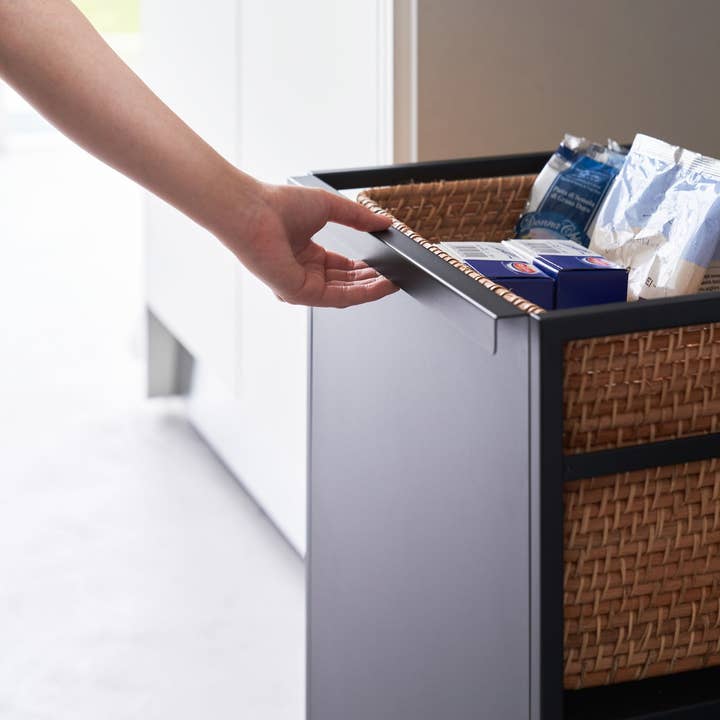 Yamazaki Home - Wholesale Free Standing Shelf - Two-Tier Hideaway Storage Cart (24" H) - Steel14