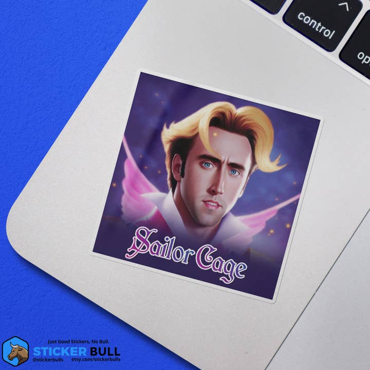 Sticker Bull - Wholesale Sticker - Sailor Cage Sailor Moon Funny Nicolas Cage Sticker