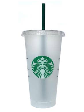 Gobelet froid Starbucks Venti authentique avec paille et couvercle pour la vente par The Sticky Factory