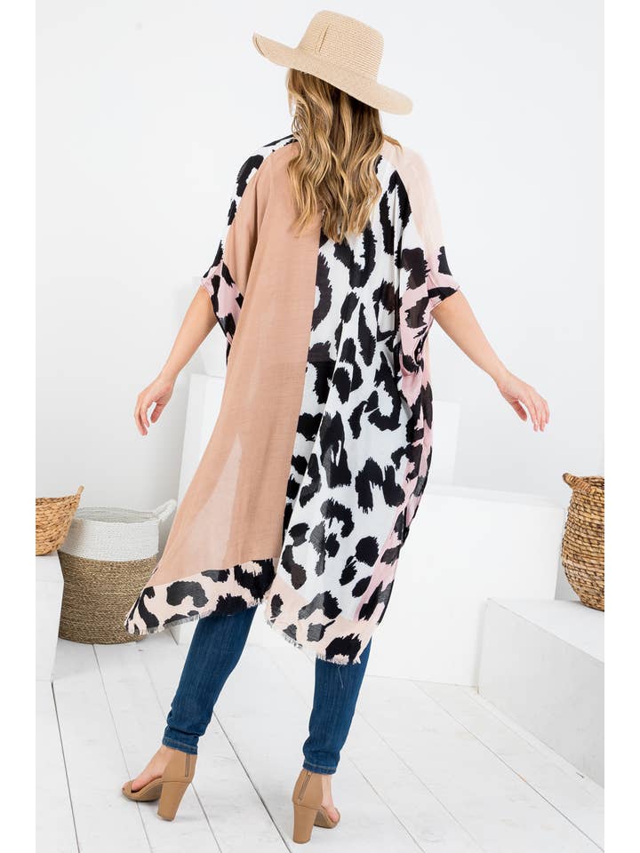 LA Soul - Wholesale Kimono - Women's - ANIMAL SKIN PATCH KIMONO