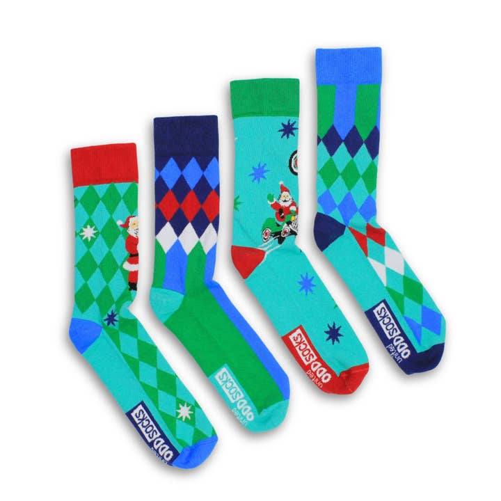 Sock Academy – wholesale Socks – Men's – SANTA BANTA - 4 Odd Socks Christmas Cracker |United Oddsocks8