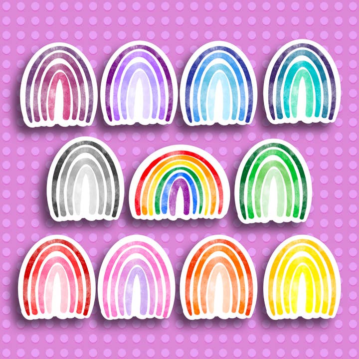 Juego de pegatinas arco iris para venta al por mayor de Colour Me Fun