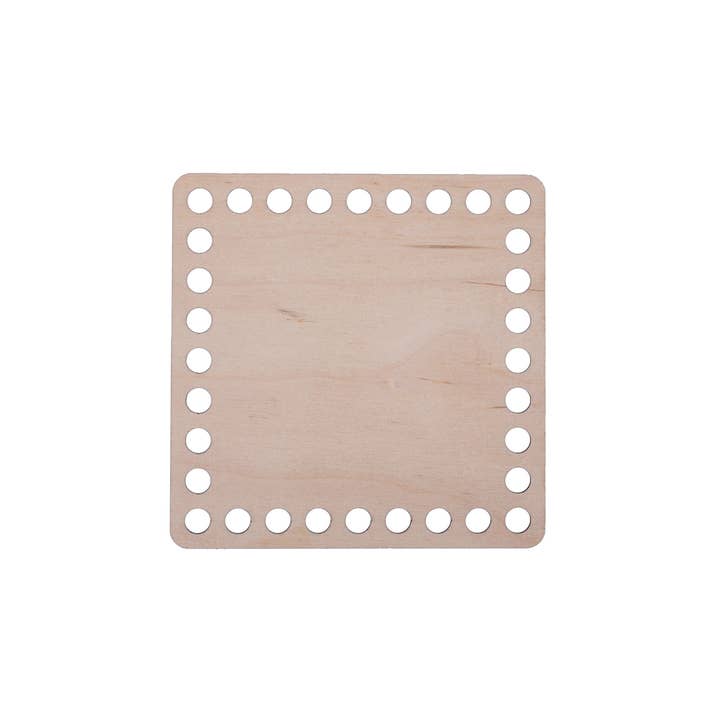 YourHobbyTools - Wholesale Knitting/Crochet Supplies - SQUARE wooden crochet basket bases with 8mm holes.1