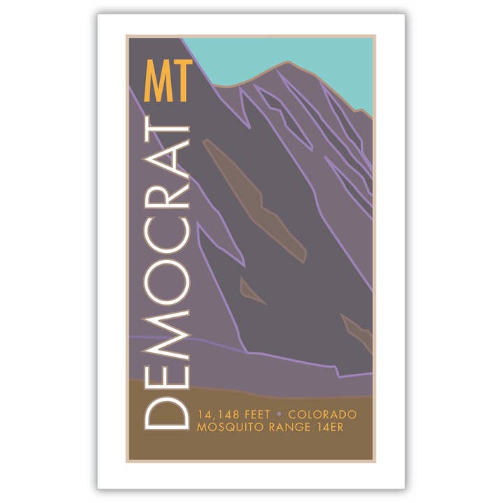 Mt. Democrat, Colorado - Colorado 14er - Posters for wholesale by Travel Posters by M&W Design Co.