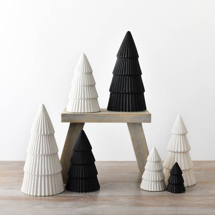 Gainsborough Giftware x Portland Living - Wholesale Christmas Decoration - Matte White Tree Ornament,12cm2