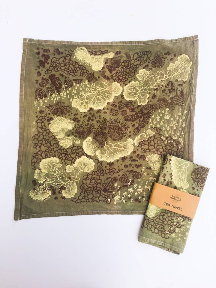 Slime Mold Kökshandduk för wholesale av Solstice Handmade
