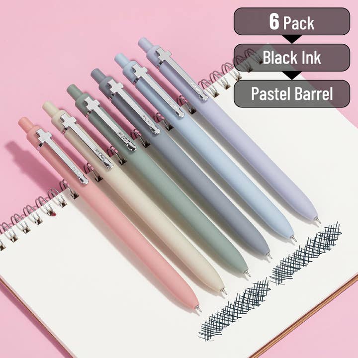 Mr. Pen - Wholesale Pen - Mr. Pen- Retractable Gel Pens for Journaling, 6 Pack, 0.51