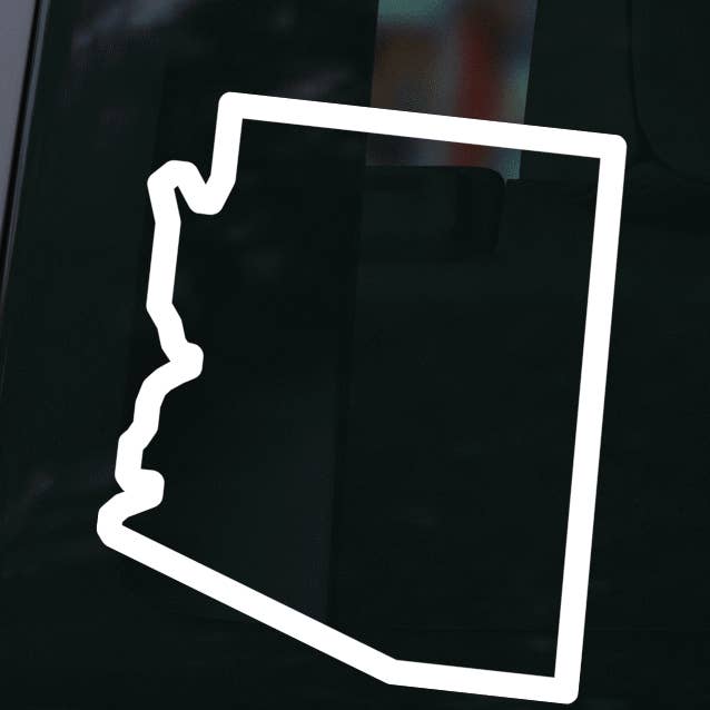 Arizona Outline Bil- og Laptop-mærkat for engroshandel hos AO Designs LLC