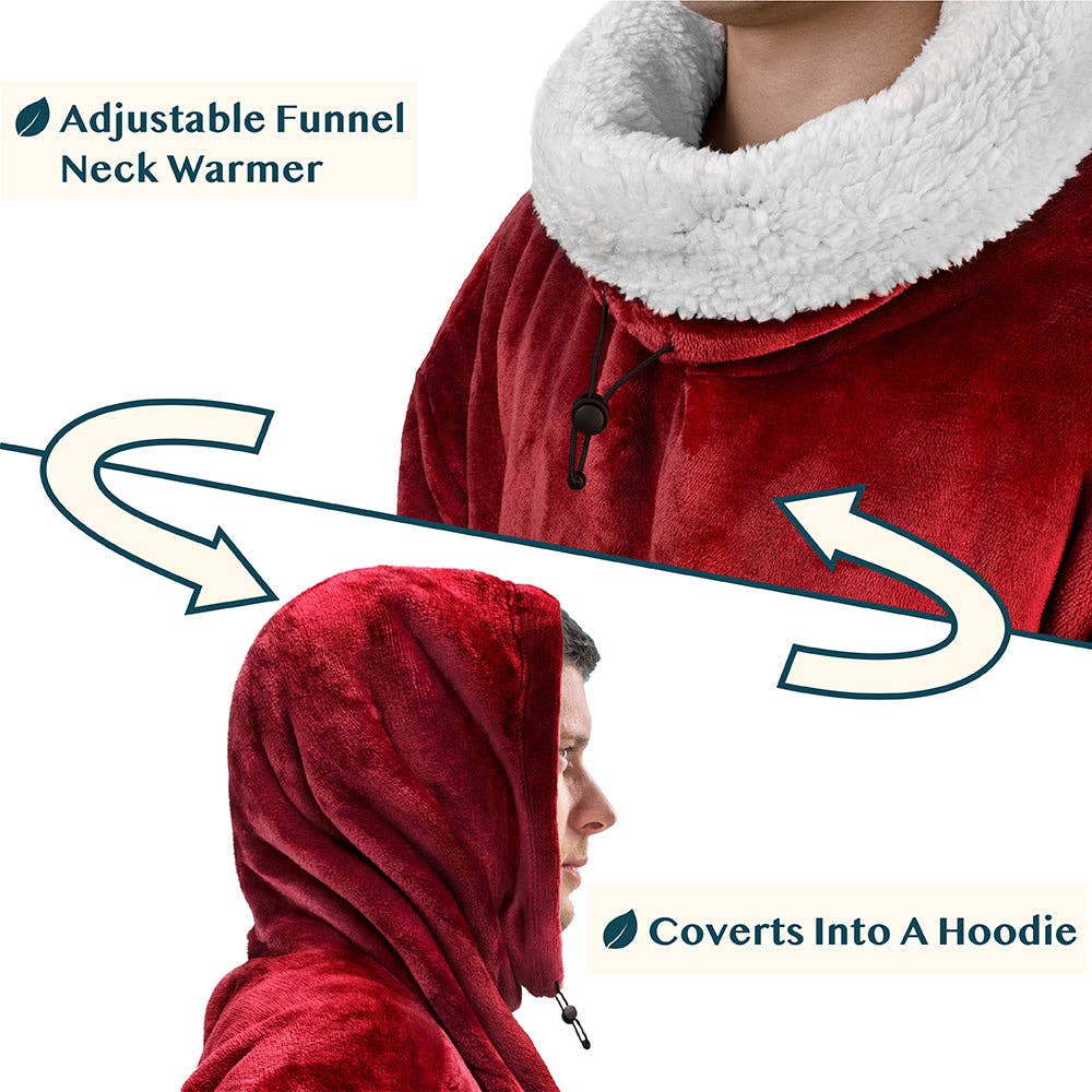 Pavilia - Wholesale Throw Blanket - Neck Warmer Sweatshirt Hoodie Blanket67