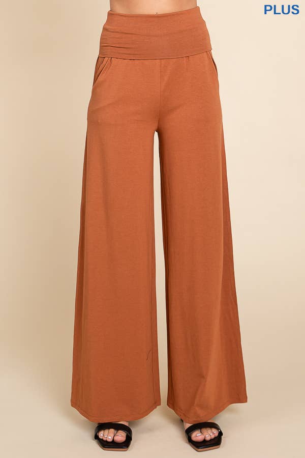 Culture Code - Wholesale Pants - Women's - CJP1763X - FOLDABLE WAIST BAND PALAZZO PANTS15