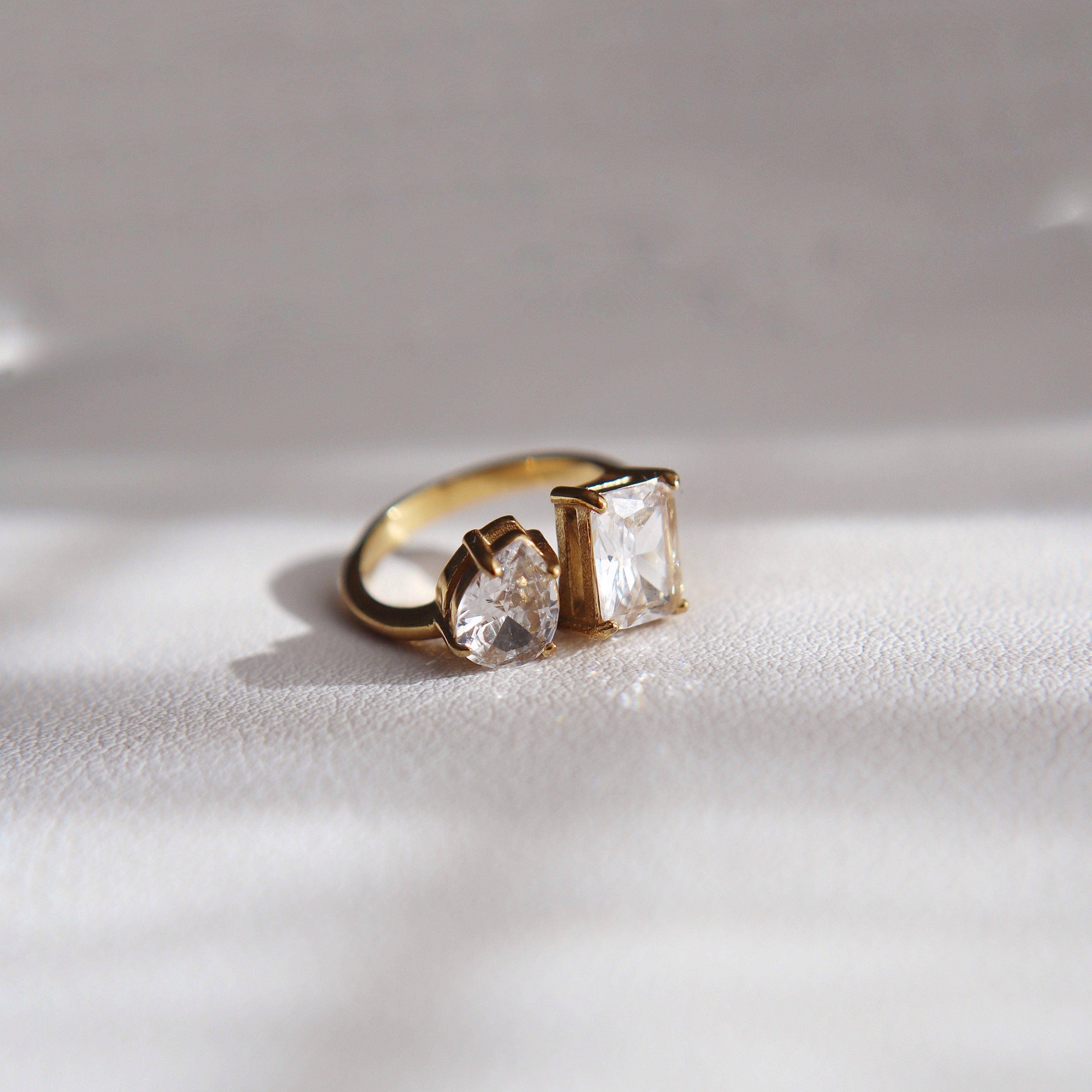 JESSA Jewelry - Wholesale Multi-Stone Ring - Toi et Moi Ring | Two Stone Ring2