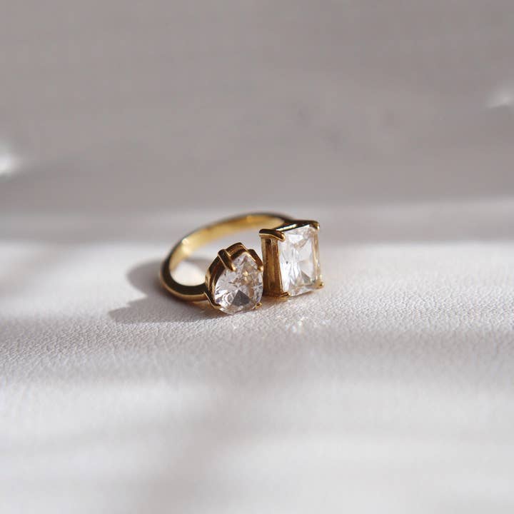 JESSA Jewelry - Wholesale Multi-Stone Ring - Toi et Moi Ring | Two Stone Ring2