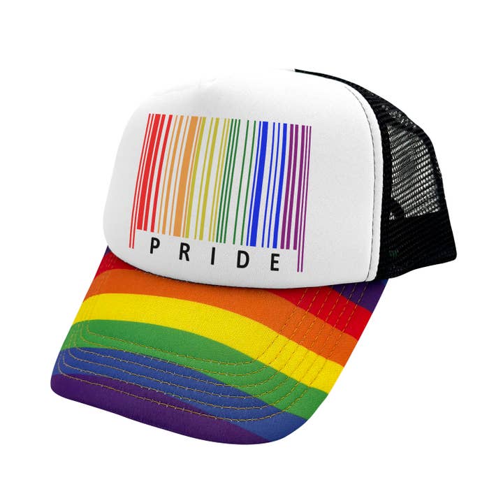 Barcode Pride Rainbow Trucker Hat for wholesale on Faire1