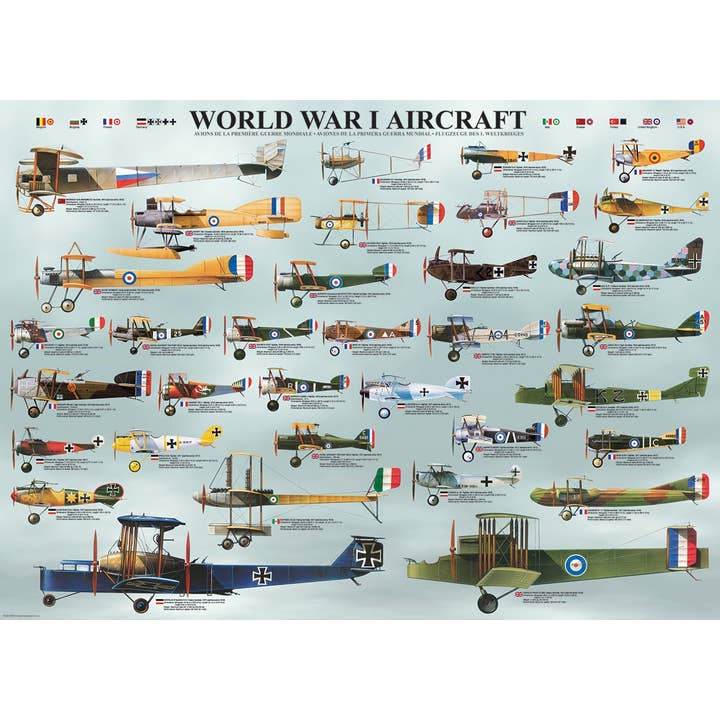 Eurographics Puzzles USA - Vente Puzzle – adulte - Avions de la Première Guerre mondiale1