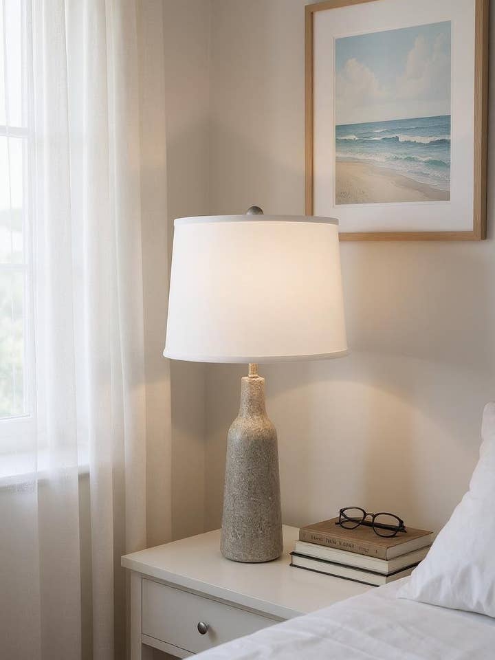 Moonlight Beach Sponged Textured Vase with Tapered Neck for wholesale by Coast Lamp Mfg