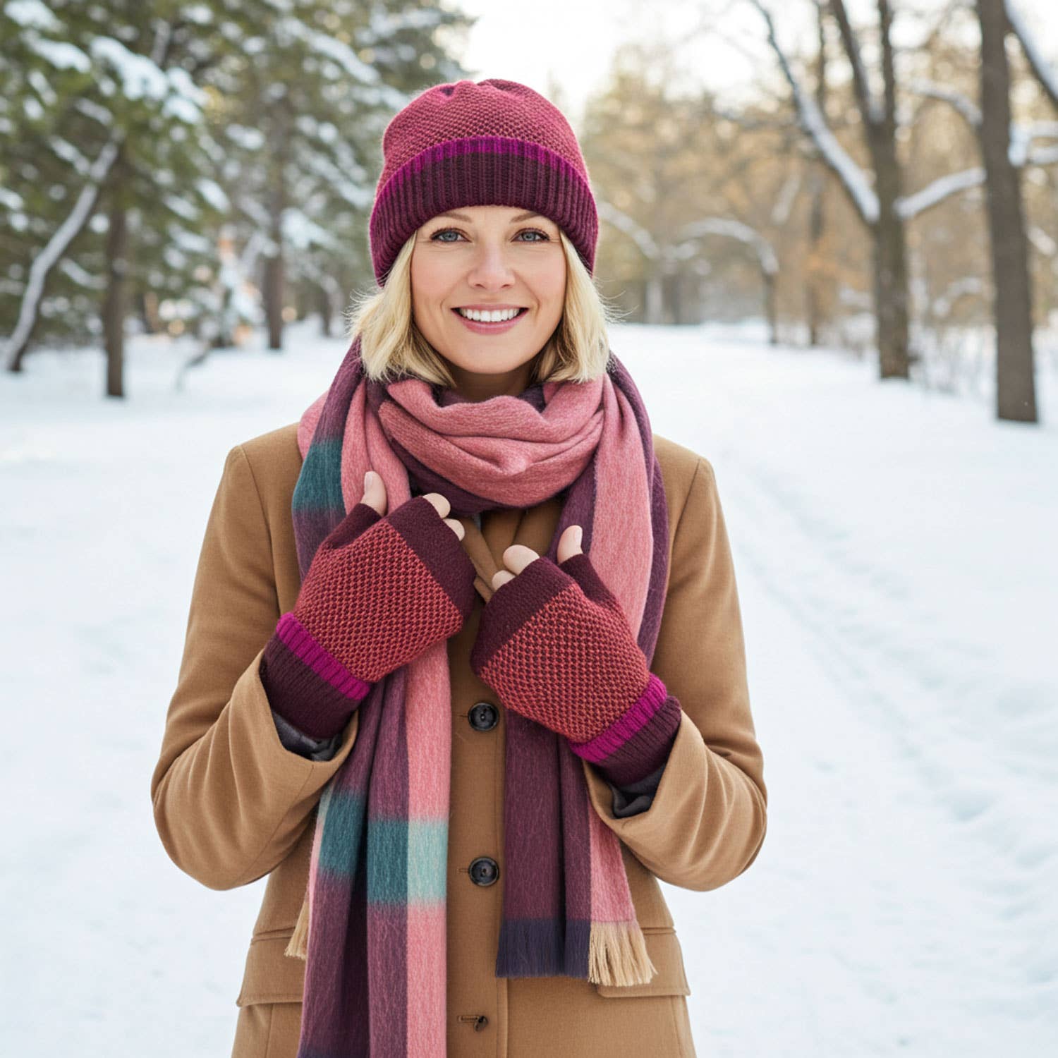 Shupaca Alpaca - Vendita all'ingrosso Guanti - Donna - Guanti in Alpaca - Trigo - Acero5