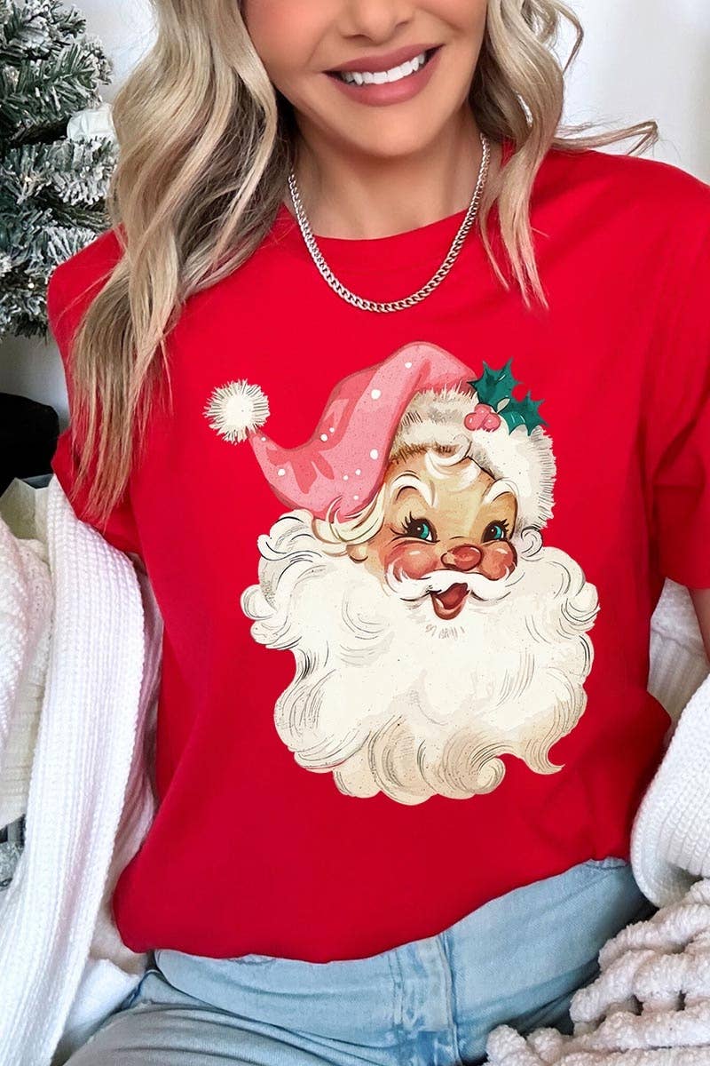 COLORBEAR – wholesale Grafisk T-shirt - Unisex – Retro Rosa Jultomtegrafisk T-shirt14